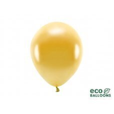 Eko baloni 26 cm metāliski, zeltaini (1 gab. / 10 gab.) cena un informācija | Baloni | 220.lv