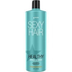 Violets pigmenta šampūns Sexy Hair Healthy Bright Blonde 1000 ml cena un informācija | Šampūni | 220.lv