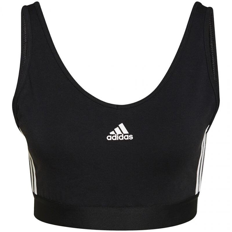 Sporta krūšturis sievietēm Adidas Essentials 3-Stripes W GS1343, melns cena un informācija | Sporta apģērbs sievietēm | 220.lv