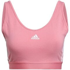 Sporta krūšturis sievietēm Adidas Essentials 3-Stripes W H10189, rozā cena un informācija | Sporta apģērbs sievietēm | 220.lv
