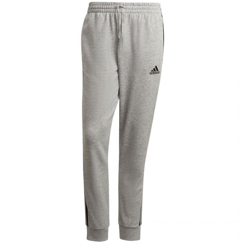 Sporta bikses vīriešiem Adidas Essentials Tapered Cuff 3 Stripes M GK8889, pelēki цена и информация | Sporta apģērbs vīriešiem | 220.lv