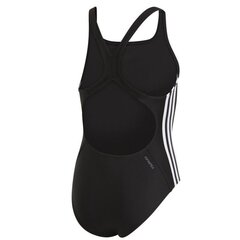 Peldkostīms meitenēm Adidas Fit Suit 3S Y Jr DQ3319, melns cena un informācija | Peldkostīmi meitenēm | 220.lv