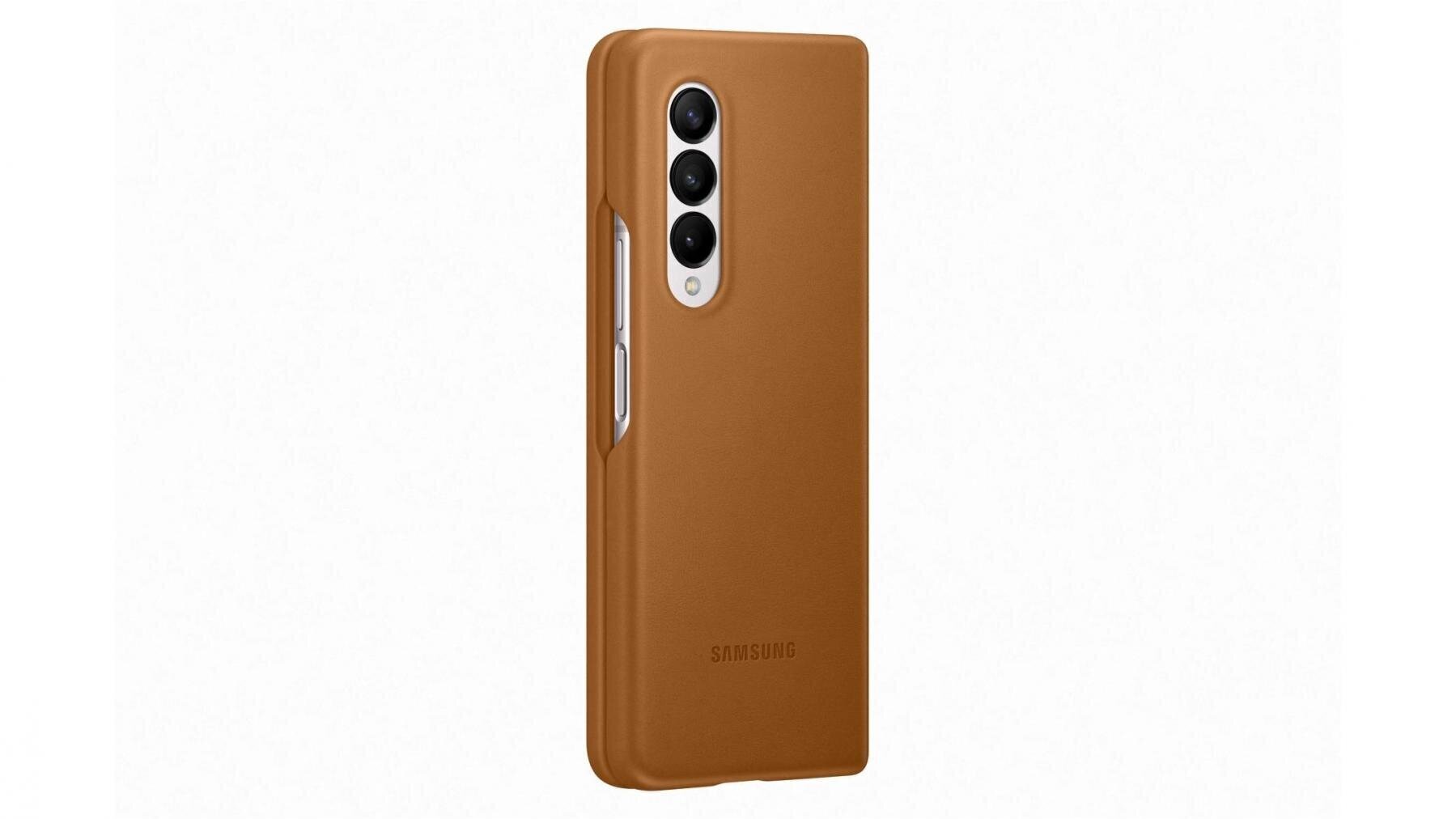 Samsung Galaxy Z Fold3 Ādas vāciņš kamieļu krāsā EF-VF926LAEGWWW цена и информация | Telefonu vāciņi, maciņi | 220.lv