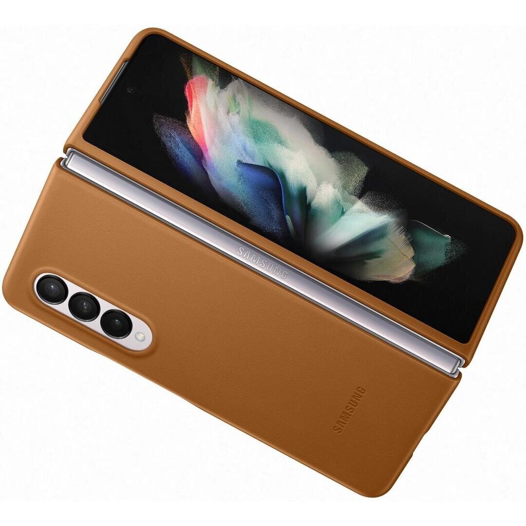 Samsung Galaxy Z Fold3 Ādas vāciņš kamieļu krāsā EF-VF926LAEGWWW cena un informācija | Telefonu vāciņi, maciņi | 220.lv