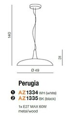 Azzardo gaismeklis Perugia AZ1334 cena un informācija | Lustras | 220.lv