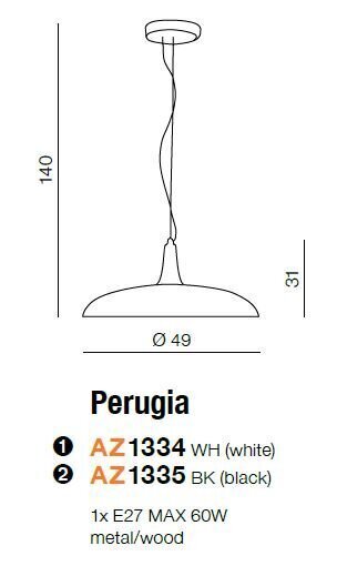 Azzardo gaismeklis Perugia AZ1334 цена и информация | Piekaramās lampas | 220.lv
