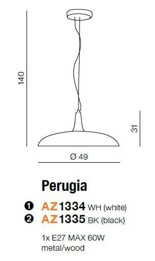 Azzardo gaismeklis Perugia AZ1335 цена и информация | Piekaramās lampas | 220.lv