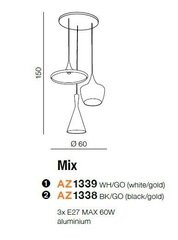 Azzardo светильник Mix AZ1339 цена и информация | Настенный/подвесной светильник Eye Spot 11 BL, чёрный | 220.lv