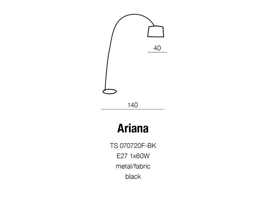 Azzardo stāvlampa Ariana cena un informācija | Stāvlampas | 220.lv