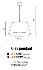 Azzardo gaismeklis Olav AZ1391 cena un informācija | Lustras | 220.lv
