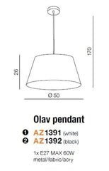 Azzardo gaismeklis Olav AZ1392 cena un informācija | Lustras | 220.lv
