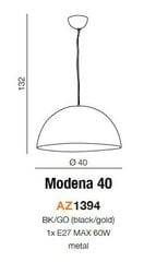 Azzardo gaismeklis Modena 40 AZ1394 cena un informācija | Piekaramās lampas | 220.lv