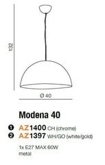 Azzardo светильник Modena 40 AZ1397 цена и информация | Настенный/подвесной светильник Eye Spot 11 BL, чёрный | 220.lv