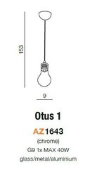 Azzardo подвесной светильник AZ1643 Otus 1 цена и информация | Люстры | 220.lv