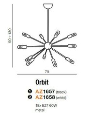 Azzardo piekarams gaismeklis AZ1658 Orbit cena un informācija | Lustras | 220.lv