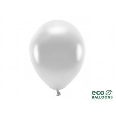 Eko baloni 30 cm metāliski, sudrabaini (1 gab. / 100 gab.) cena un informācija | Baloni | 220.lv