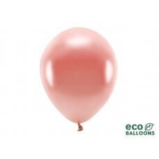 Eko baloni 30 cm metāla, rozā zelta (1 gab. / 100 gab.) cena un informācija | Baloni | 220.lv