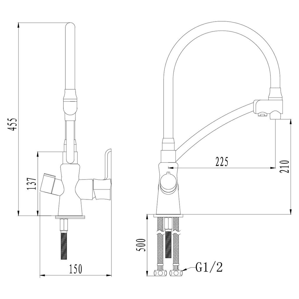 LEMARK LM3070C "COMFORT" Virtuves jaucējkrāns, ar savienojumu ar dzeramā ūdens filtru, hroms (10 gadu garantija) cena un informācija | Ūdens maisītāji virtuvei | 220.lv