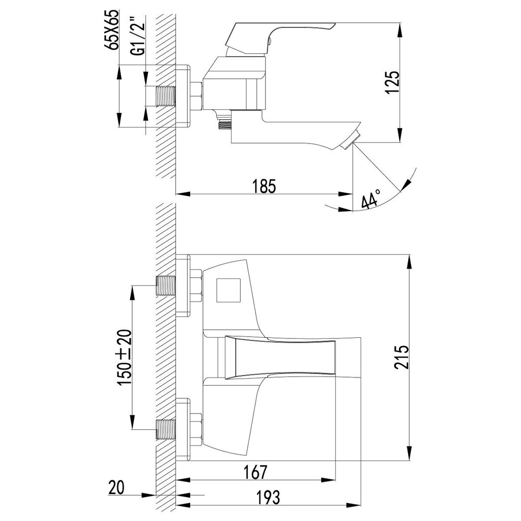 LEMARK LM4514C "UNIT", vannas maisītājs, 10 gadu garantija cena un informācija | Jaucējkrāni | 220.lv