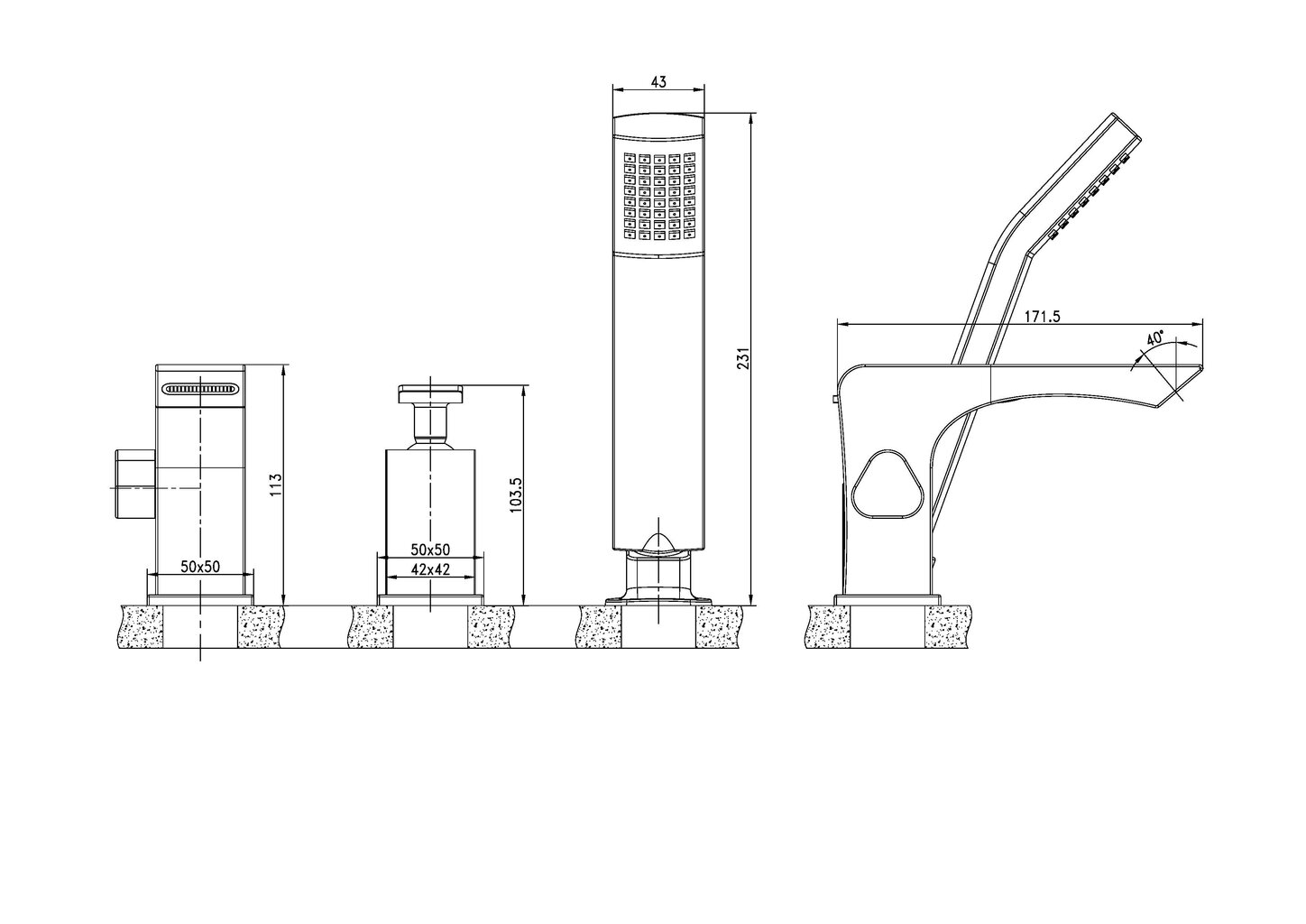 LEMARK LM5845CW "CONTEST" 3 bedrīšu iebūvējams vannas maisītājs ar piederumiem, 10 gadu garantija cena un informācija | Jaucējkrāni | 220.lv
