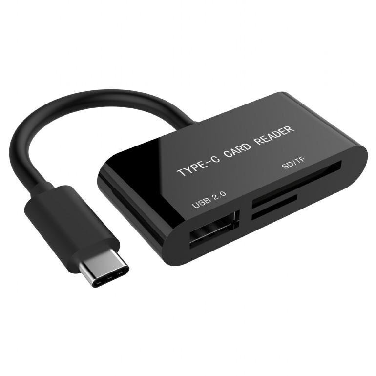 MEMORY READER USB-C SD/COMBO UHB-CR3-02 GEMBIRD cena un informācija | Adapteri un USB centrmezgli | 220.lv