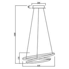 Светодиодный потолочный светильник Avide Maeve, 54 Вт цена и информация | Люстры | 220.lv