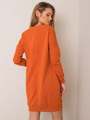 RUE PARIS Tumši oranža sporta kreklu kleita ar aukliņām. cena un informācija | Kleitas | 220.lv