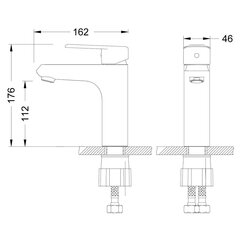 Смеситель для умывальника монолитный Lemark LM0306C POINT, хром (10 лет гарантии) цена и информация | Смесители | 220.lv