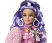 Lelle Barbie Extra ar violetiem matiem cena un informācija | Rotaļlietas meitenēm | 220.lv