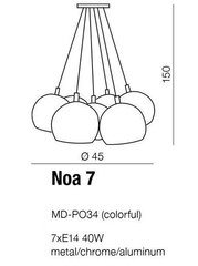 Azzardo светильник Noa 7 AZ1324 цена и информация | Люстры | 220.lv