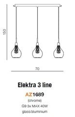 Azzardo piekarams gaismeklis AZ1689 Elektra 3 cena un informācija | Piekaramās lampas | 220.lv