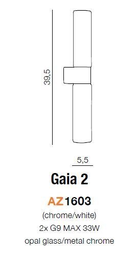 Azzardo sienas lampa AZ1603 Gaia 2 цена и информация | Sienas lampas | 220.lv