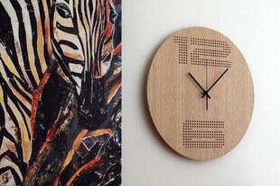 Настенные деревянные часы Hours, дуб цена и информация | Часы | 220.lv