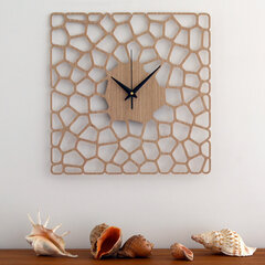 Настенные деревянные часы Pebbles, дуб цена и информация | Часы | 220.lv