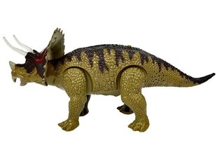 Kustīgs dinozaurs Triceratops ar skaņas un gaismas efektiem, zaļš cena un informācija | Rotaļlietas zēniem | 220.lv