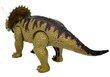 Kustīgs dinozaurs Triceratops ar skaņas un gaismas efektiem, zaļš цена и информация | Rotaļlietas zēniem | 220.lv