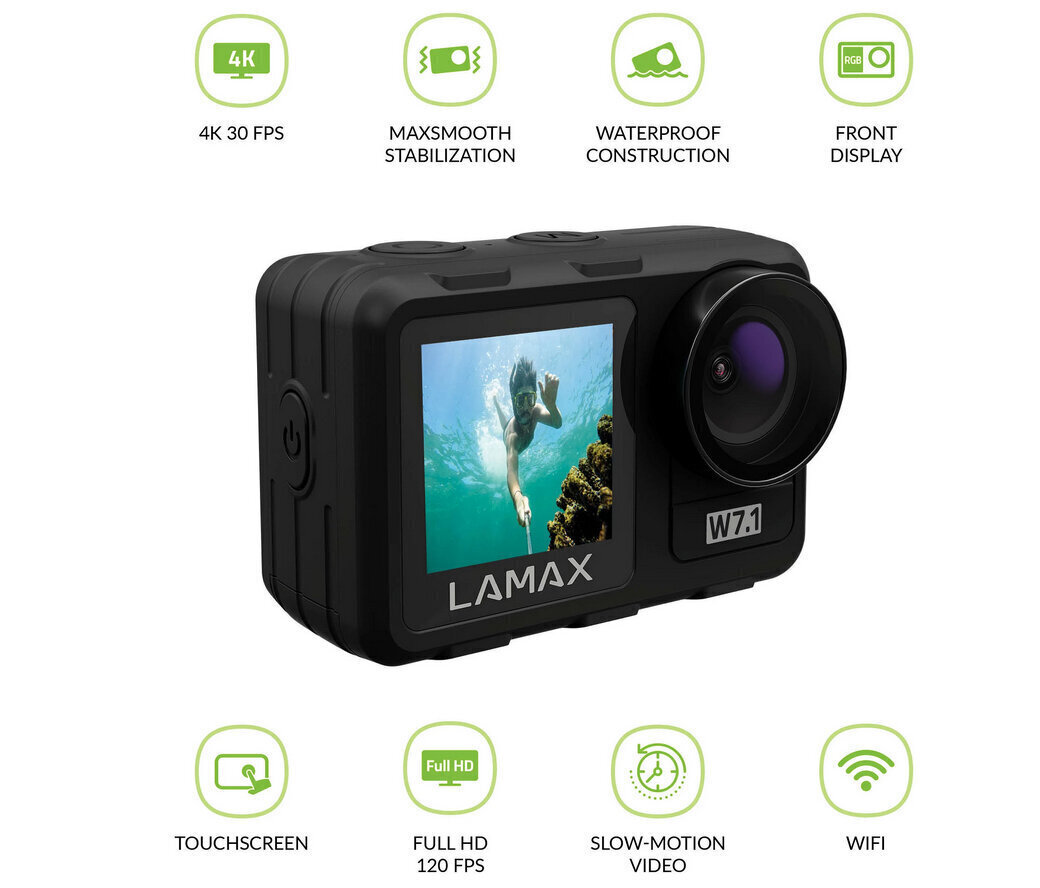 Lamax W7.1, Black cena un informācija | Sporta kameras | 220.lv
