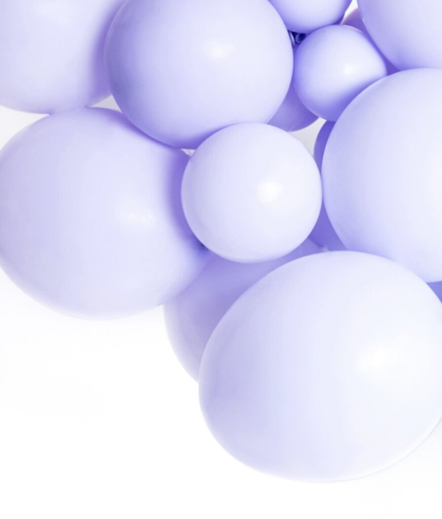 Izturīgi lateksa baloni 30 cm, gaiši violeti (1 iep. / 100 gab.) cena un informācija | Baloni | 220.lv