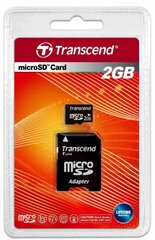 Карта памяти MICRO SD 2GB/TS2GUSD TRANSCEND цена и информация | Карты памяти для телефонов | 220.lv