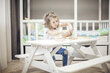 Bērnu piknika galds ar soliņiem, balts, Folkland Home cena un informācija | Bērnu krēsliņi un bērnu galdiņi | 220.lv