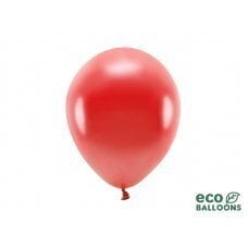 Eko baloni 26 cm metāliski, sarkani (1 gab. / 100 gab.) cena un informācija | Baloni | 220.lv