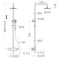 Termostatiska dušas sistēma COR 402 TDS cena un informācija | Dušas komplekti un paneļi | 220.lv