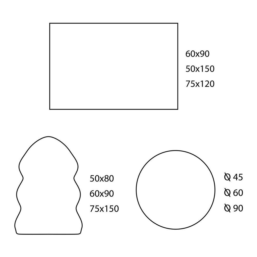 Amelia Home paklājs Dokka 50x80 cm cena un informācija | Paklāji | 220.lv