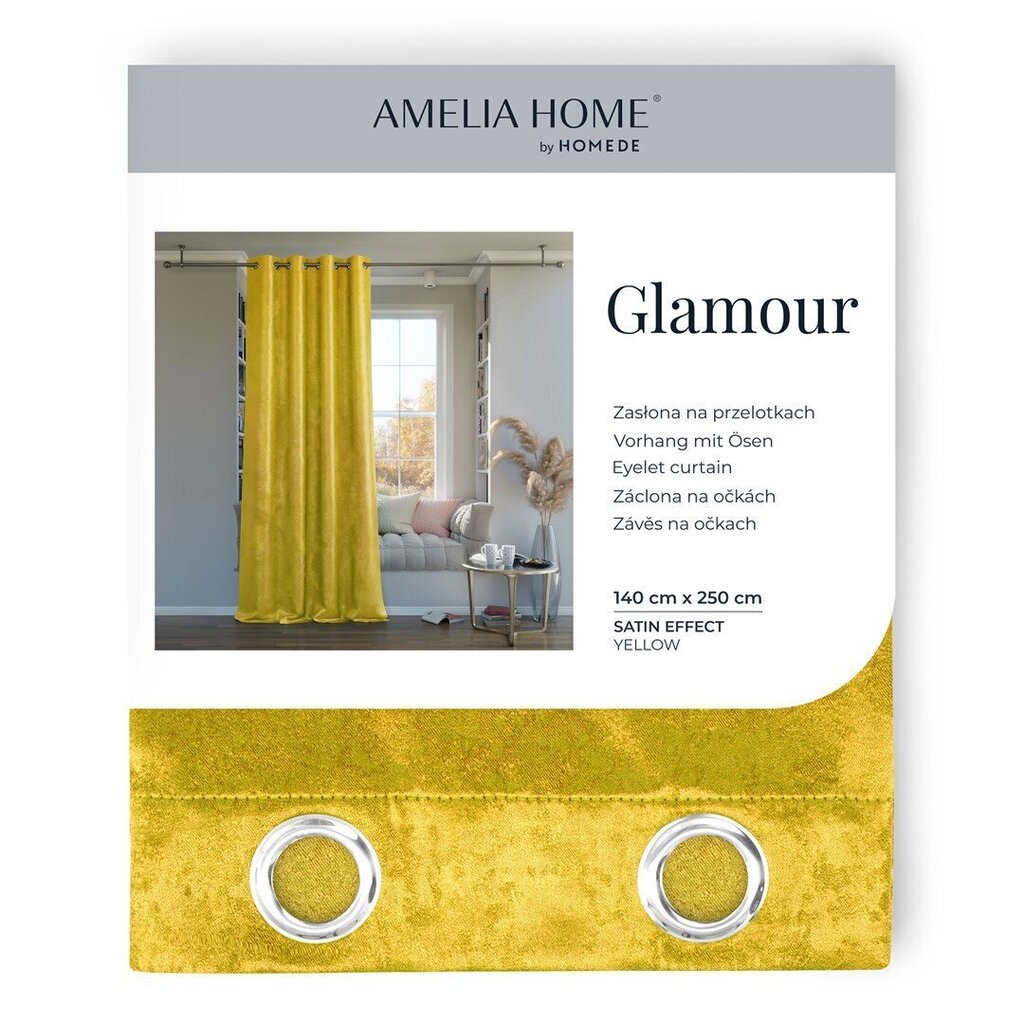 AmeliaHome gaismas necaurlaidīgs aizkars Glamour cena un informācija | Aizkari | 220.lv