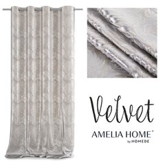 AmeliaHome штора Velvet Silver Leaves цена и информация | Шторы, занавески | 220.lv