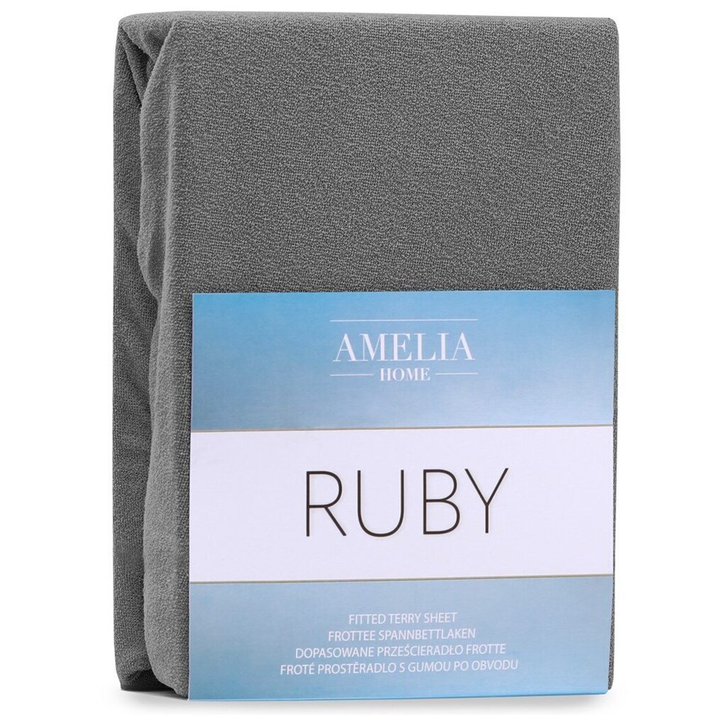 Amelia Home palags ar gumiju Ruby 160x200 cm cena un informācija | Palagi | 220.lv