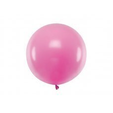 Apaļš balons 60 cm, pasteļfuksija cena un informācija | Baloni | 220.lv