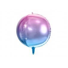 Metāla folijas balons Ombre Ball, violets un zils, 35cm cena un informācija | Baloni | 220.lv