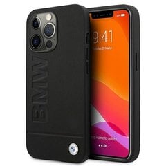 Кожаный чехол BMW Hot Stamp для iPhone 13 Pro, черный цена и информация | Чехлы для телефонов | 220.lv