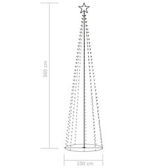 vidaXL Ziemassvētku koks, 400 krāsainas LED lampiņas, 100x360 cm цена и информация | Искусственные елки | 220.lv